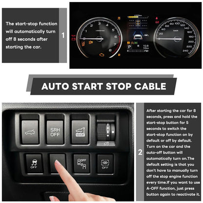 Auto Start Stop A-Off Cable for Subaru Forester Crosstrek (2019–2024) Black Set
