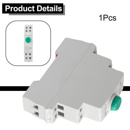 Compact DIN Rail Button Switch Red Green ACDC 24V