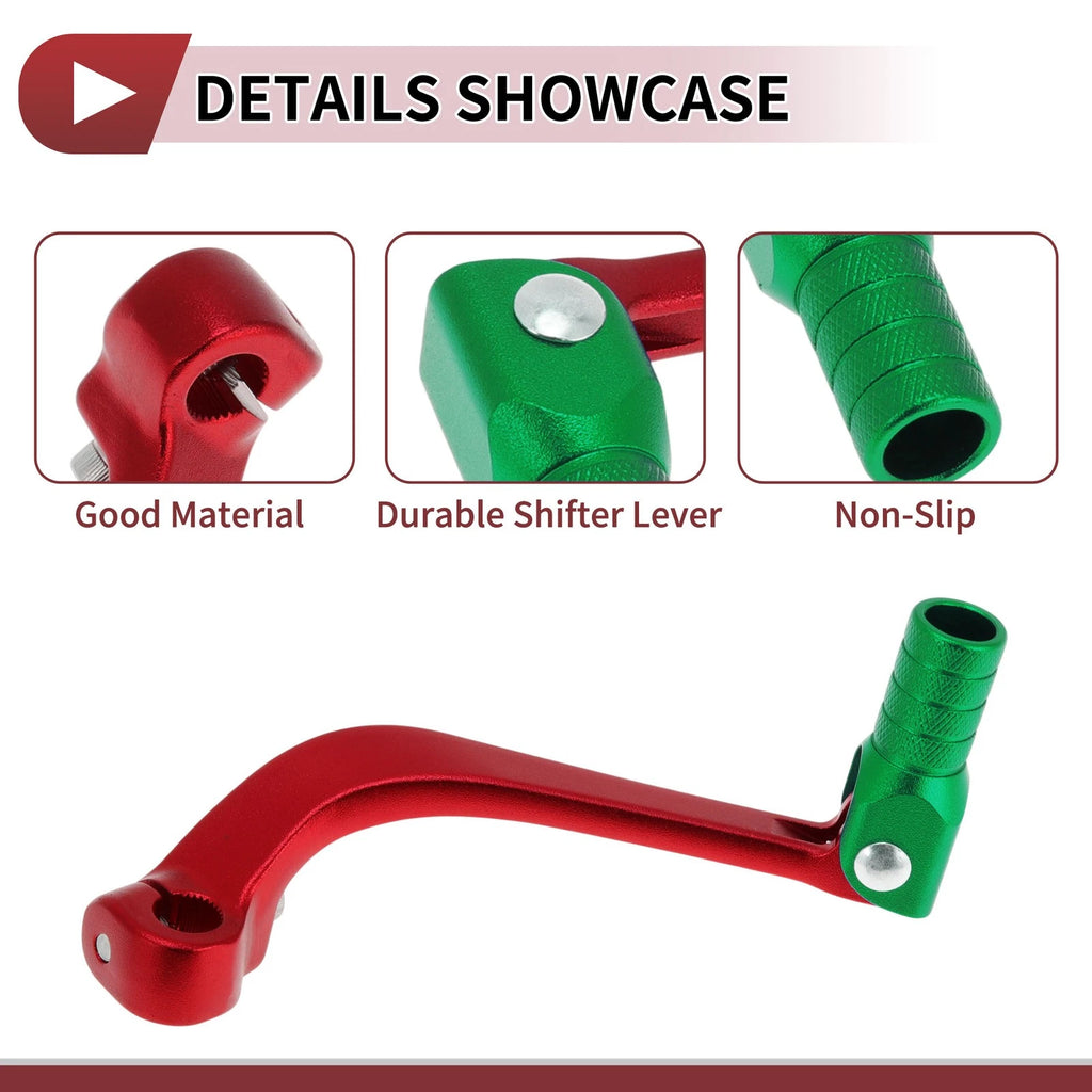 Folding Gear Shifter Lever for Honda CRF110F (2013–2018) Red Green