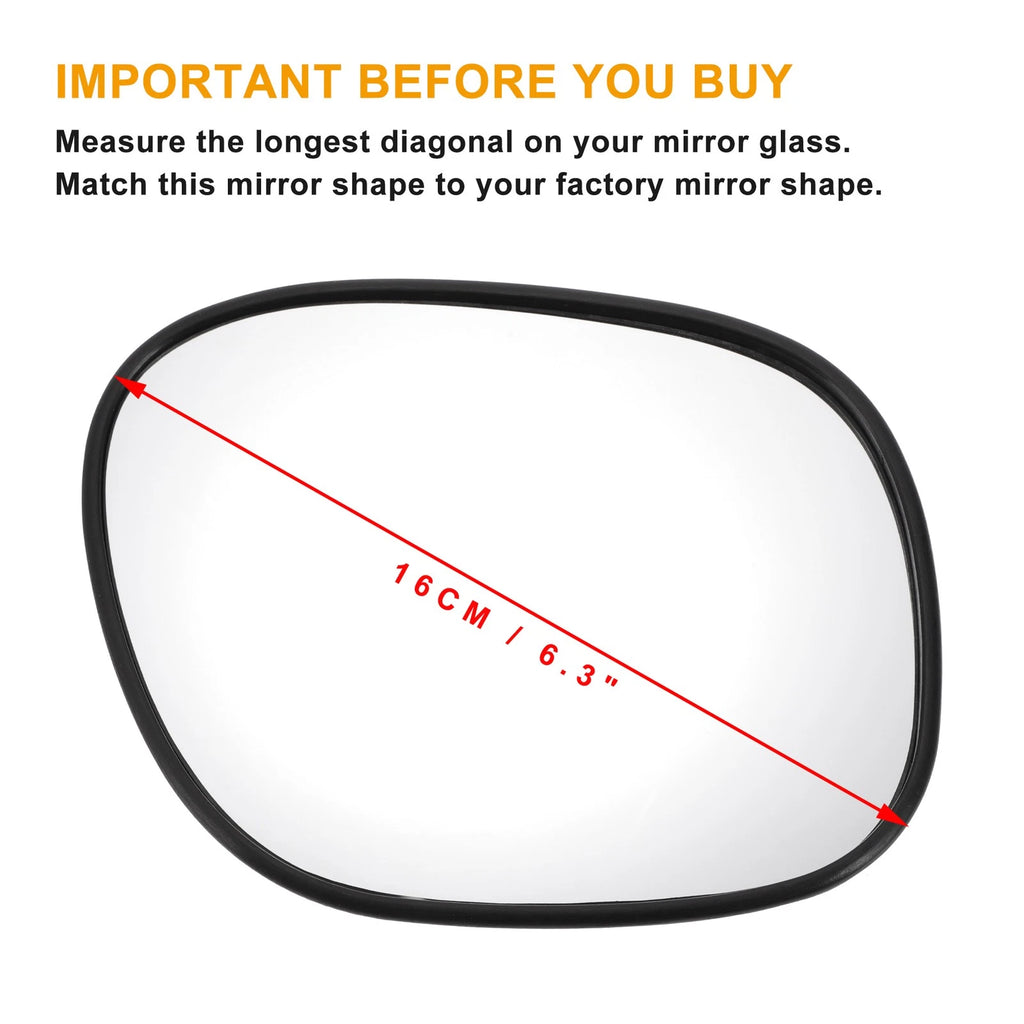 Right Side Mirror Glass Replacement Non Heated for Toyota RAV4 (1994–2000)