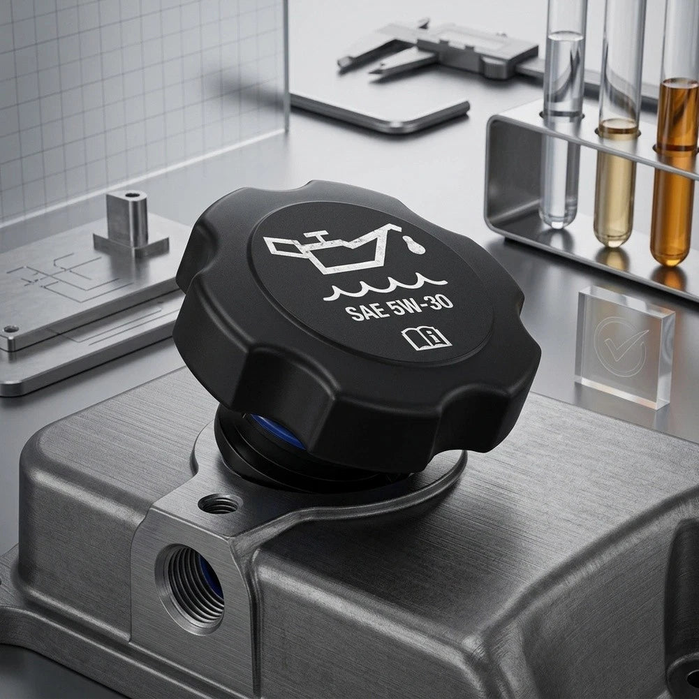 Engine Oil Filler Cap Sturdy Plastic Construction Easy Installation Process