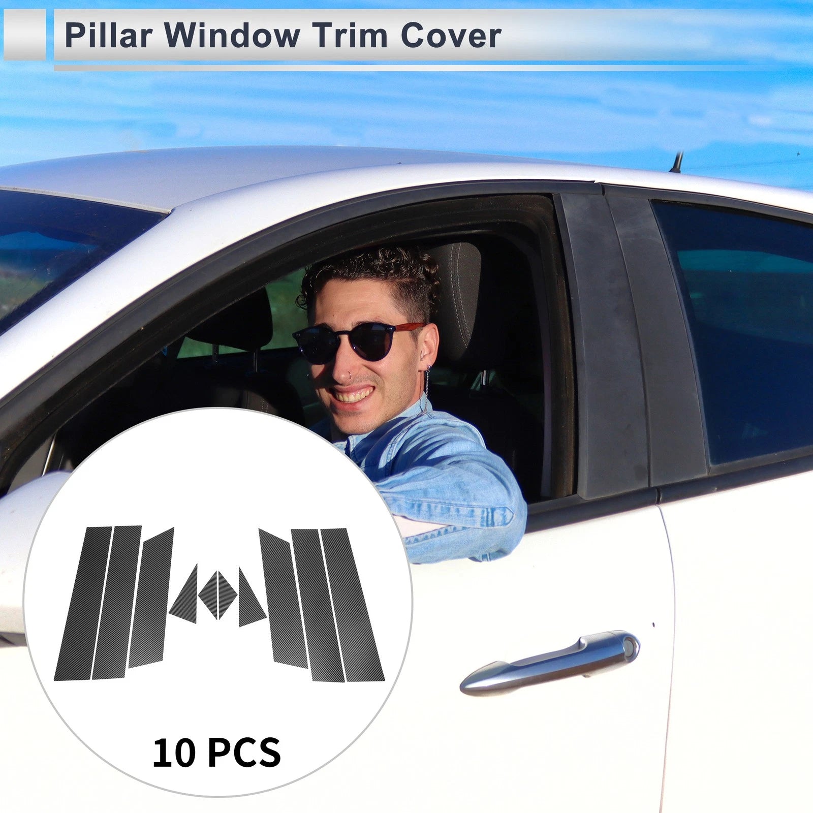 10 Pcs Door Pillar Window Trim Replacement for Mazda CX5 (2017–2024)