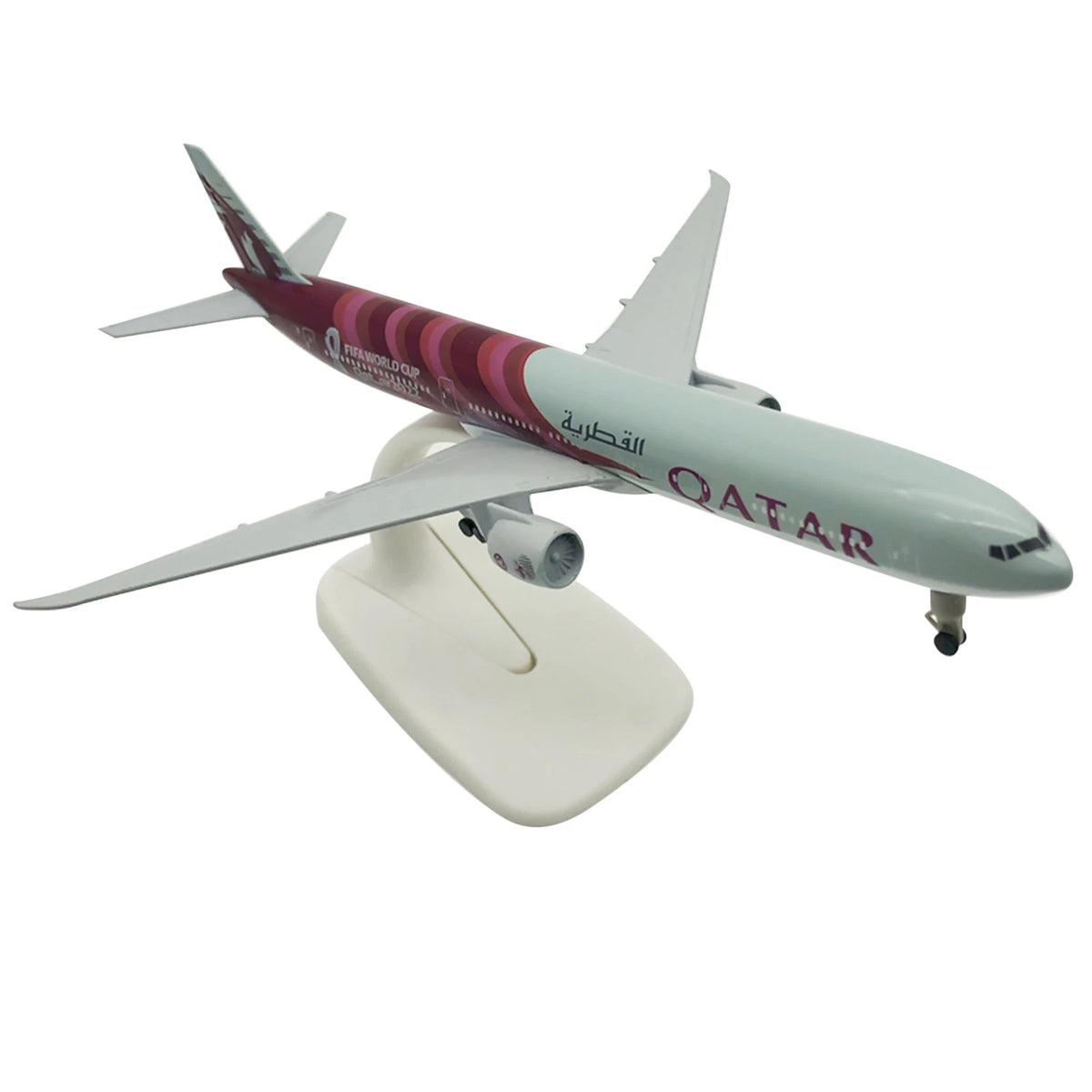 Alloy Model Airplane Display for B777 Qatar World Cup (1:400 Scale)