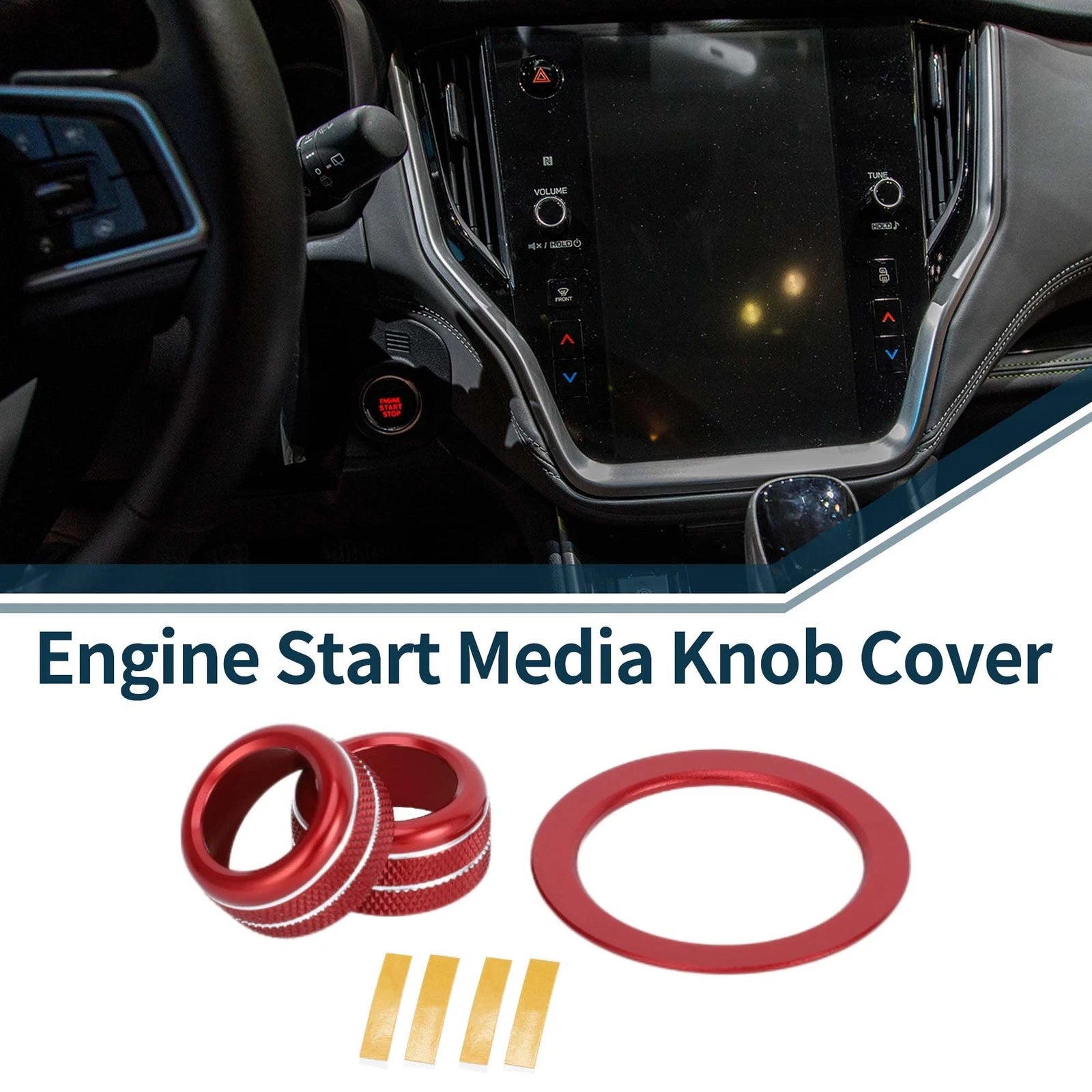 Engine Start Button Knob Cover Ring Media Tune for Subaru WRX (2022–2023)