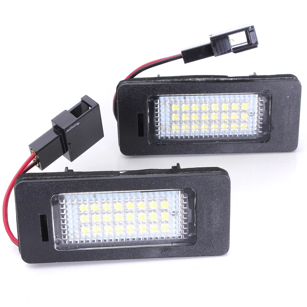 2X White LED License Plate Light Canbus for Audi A1 A3 A4 A5 A6 A7 Q3 Q5 (2010–2023)