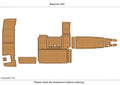 EVA Teak Flooring Mat for Bayliner 642 Cockpit Swim Platform