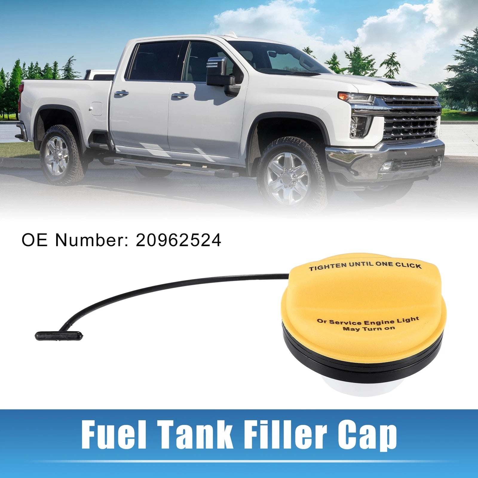 Fuel Tank Filler Cap Replacement for Chevy Avalanche Silverado 1500 (2007–2014)
