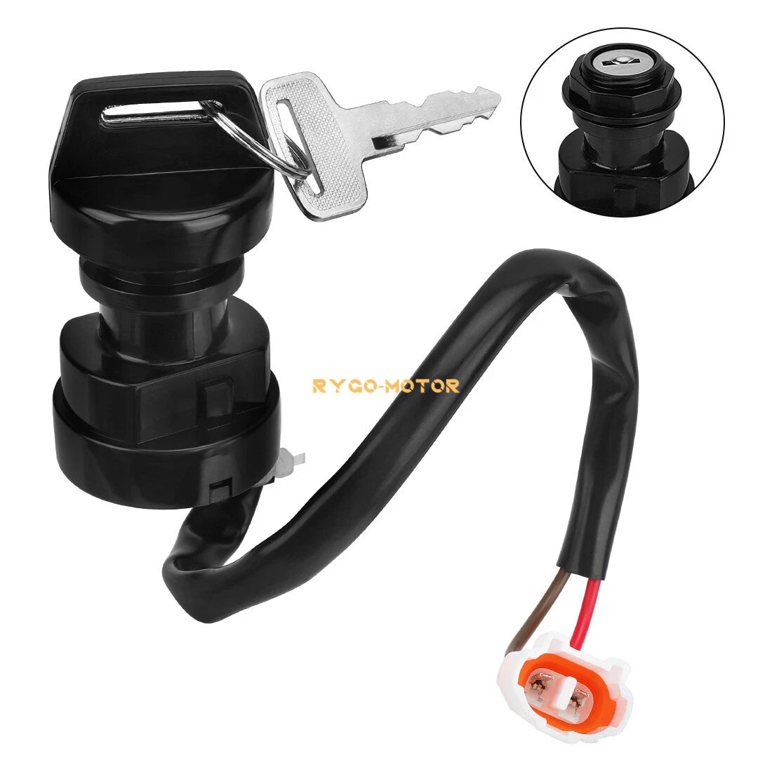 Ignition Key Switch for Yamaha Wolverine 350, Warrior 350, Bruin 350 (2002–2009)