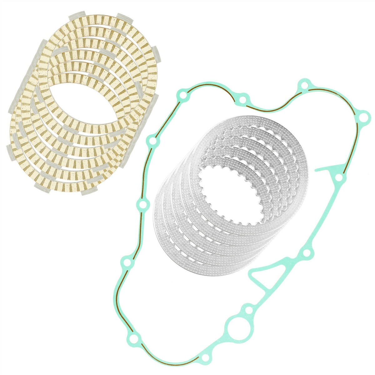 Clutch Friction Steel Plates with Gasket for Honda CRF150R (2007–2021)