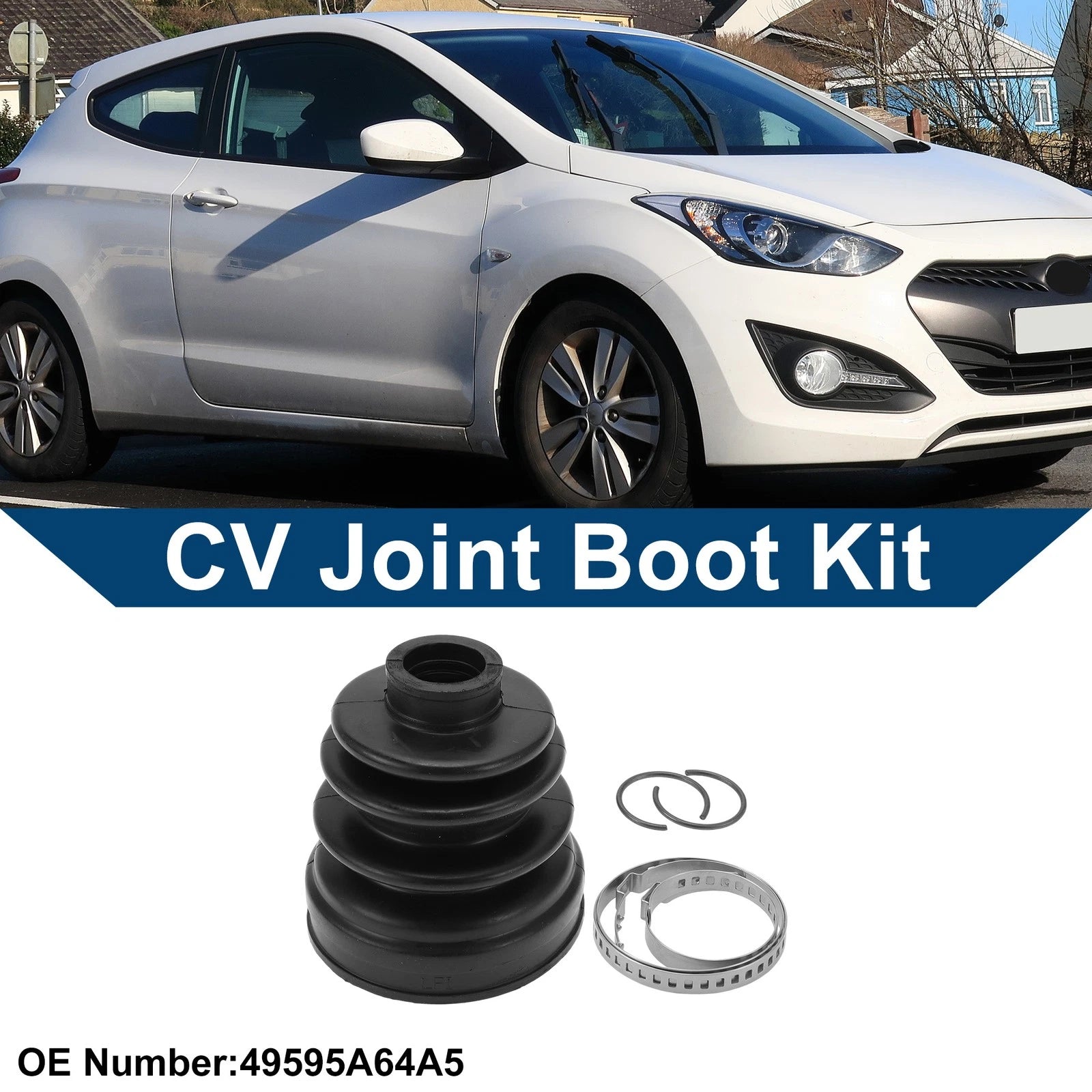 Inner CV Joint Boot Kit with Clamps for Hyundai i30 (2015–2017)
