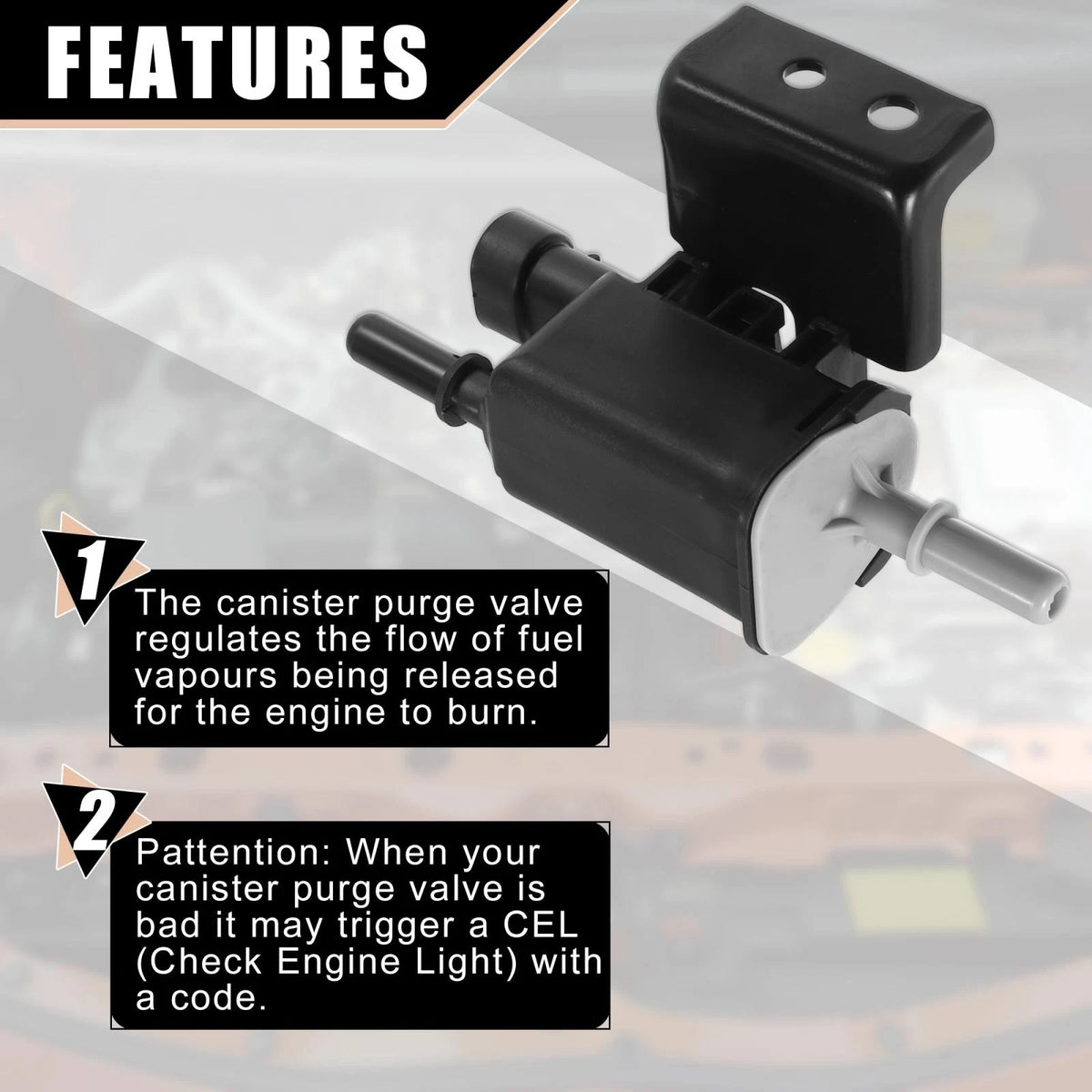 Vapor Vacuum Purge Valve Replacement for Chevy Silverado GMC Sierra (2007–2018)
