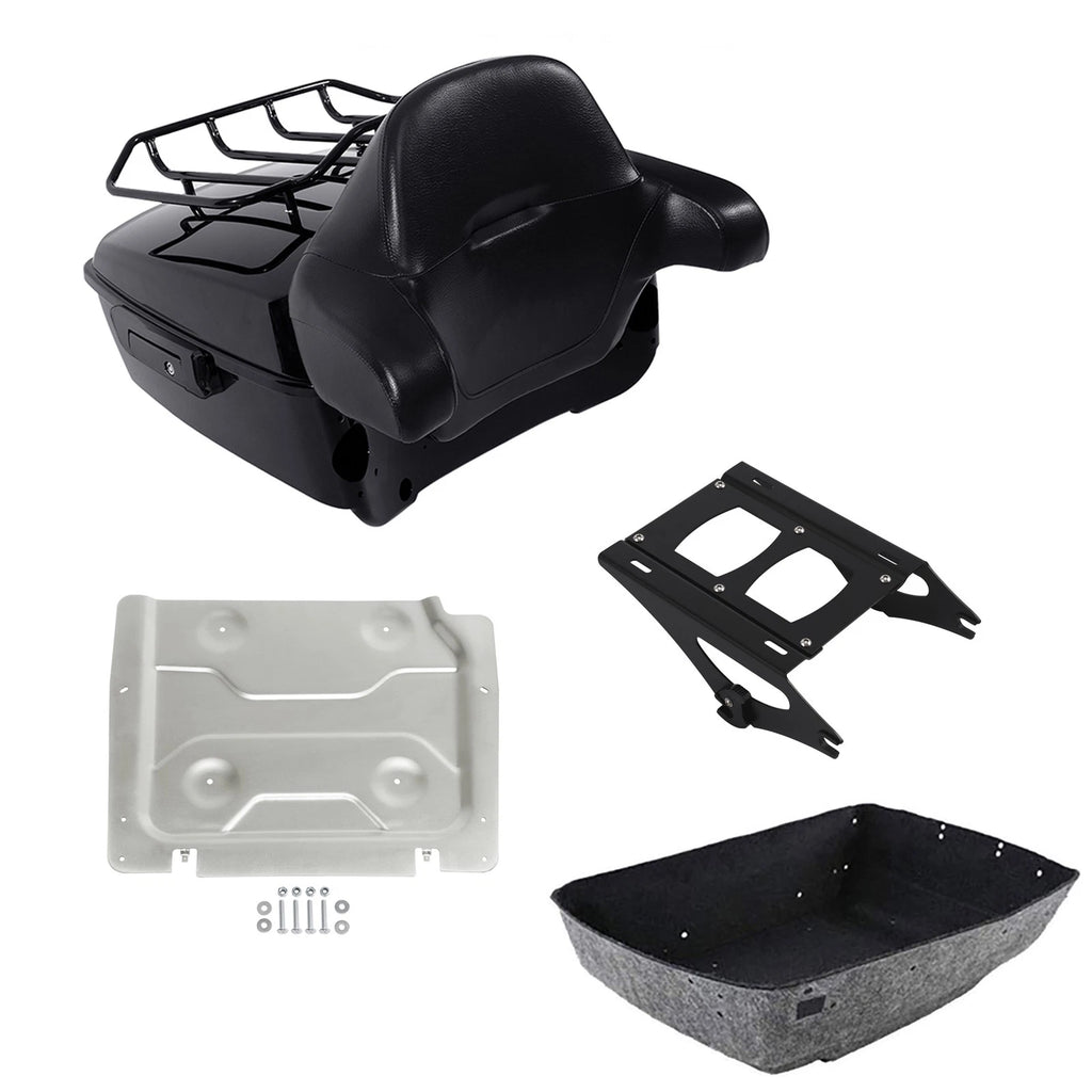 Backrest Pad Mount Rack Plate for Harley Touring (2014–2026)