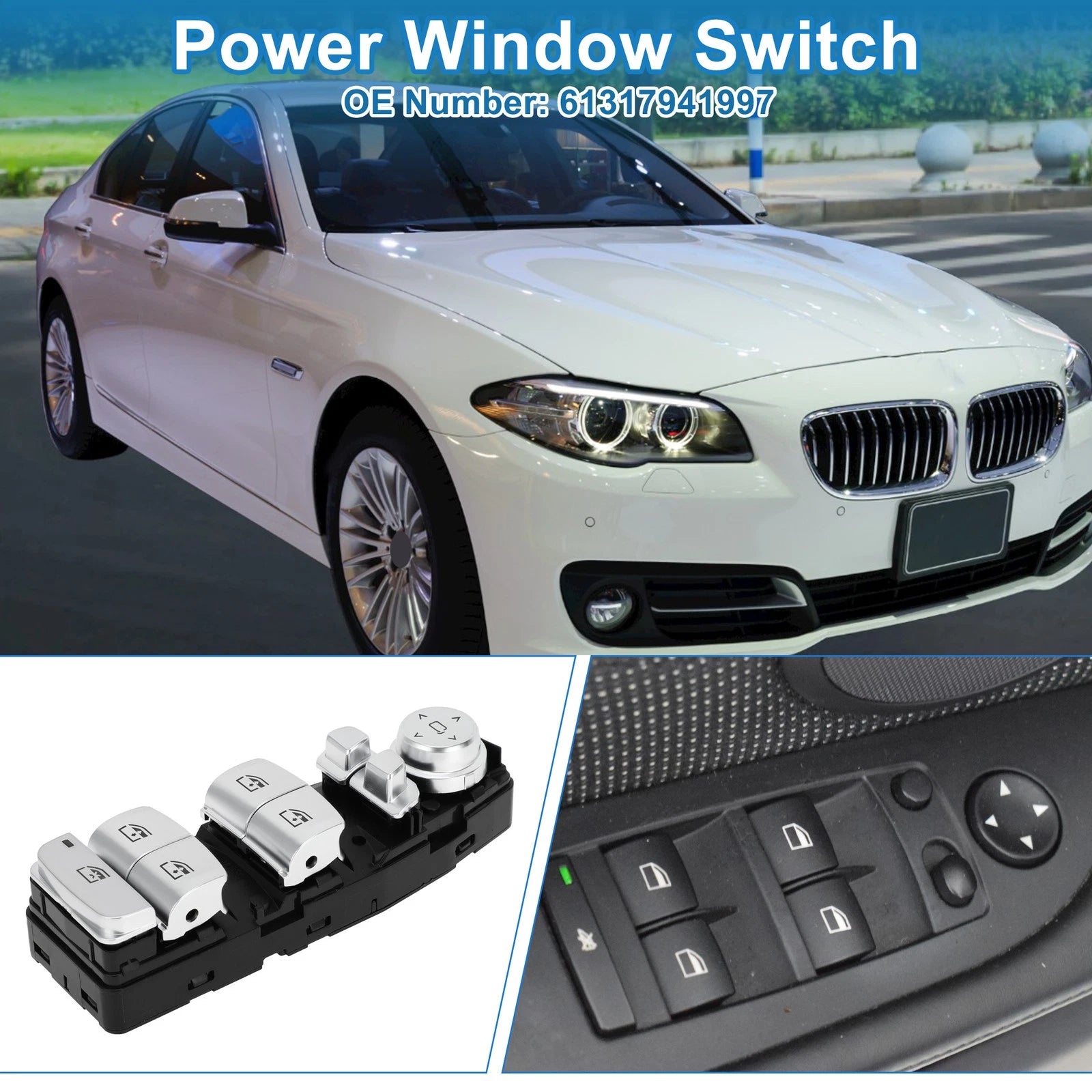 Power Window Switch for BMW G30 5 Series (2015–2020) Front Door Control