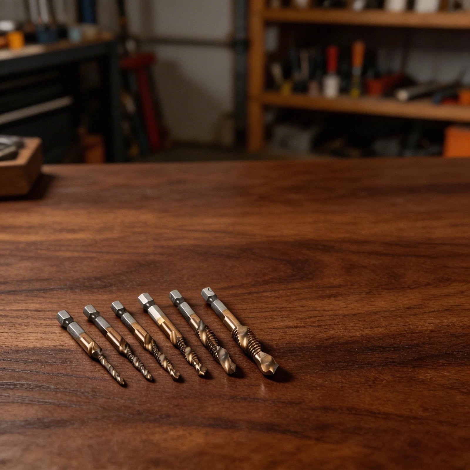 6 Piece Cobalt Drill Bit Set for Stainless Steel (Sizes Marked)
