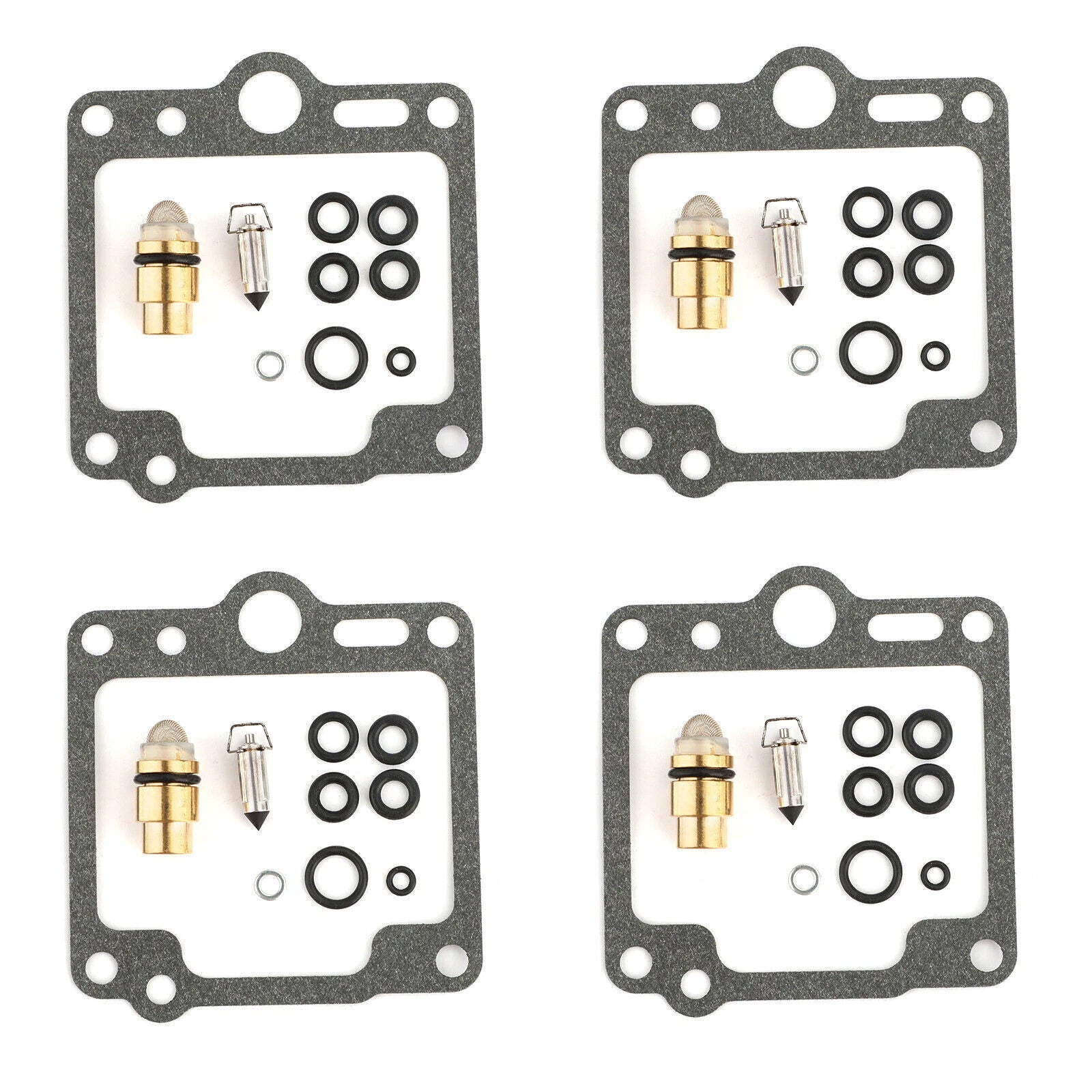 Set of 4 Carburetor Repair Kits for Yamaha XJ700, XJ750, FJ1100, FJ1200 (1985–1990)