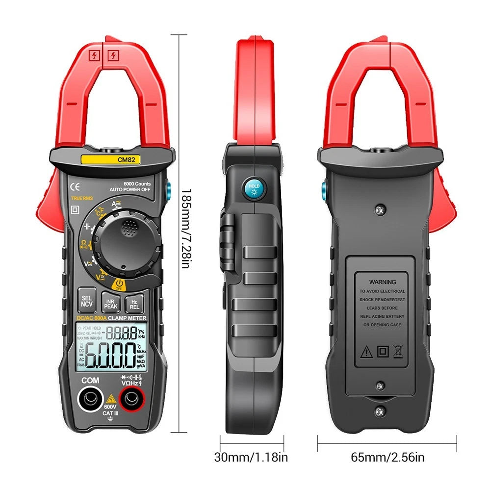 CM82 Clamp Meter with Temperature Probe, Capacitance & Frequency Test