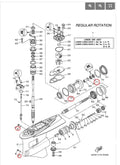 Lower Unit Gearcase Seal Kit for Yamaha 4Stroke Outboard (93101-35018, 90430-08003)