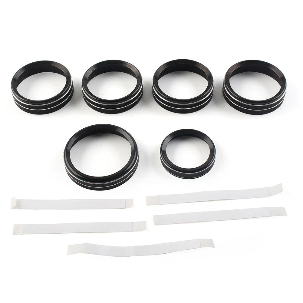 6x Air Conditioning Switch CD Button Ring Trim for Ford F150 XLT (2015–2020)
