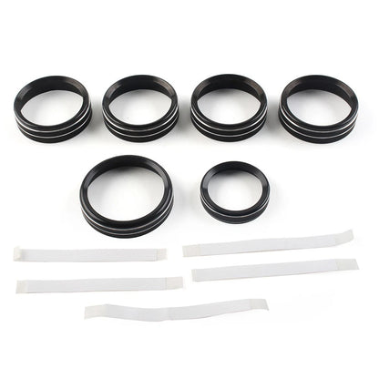 6x Air Conditioning Switch CD Button Ring Trim for Ford F150 XLT (2015–2020)