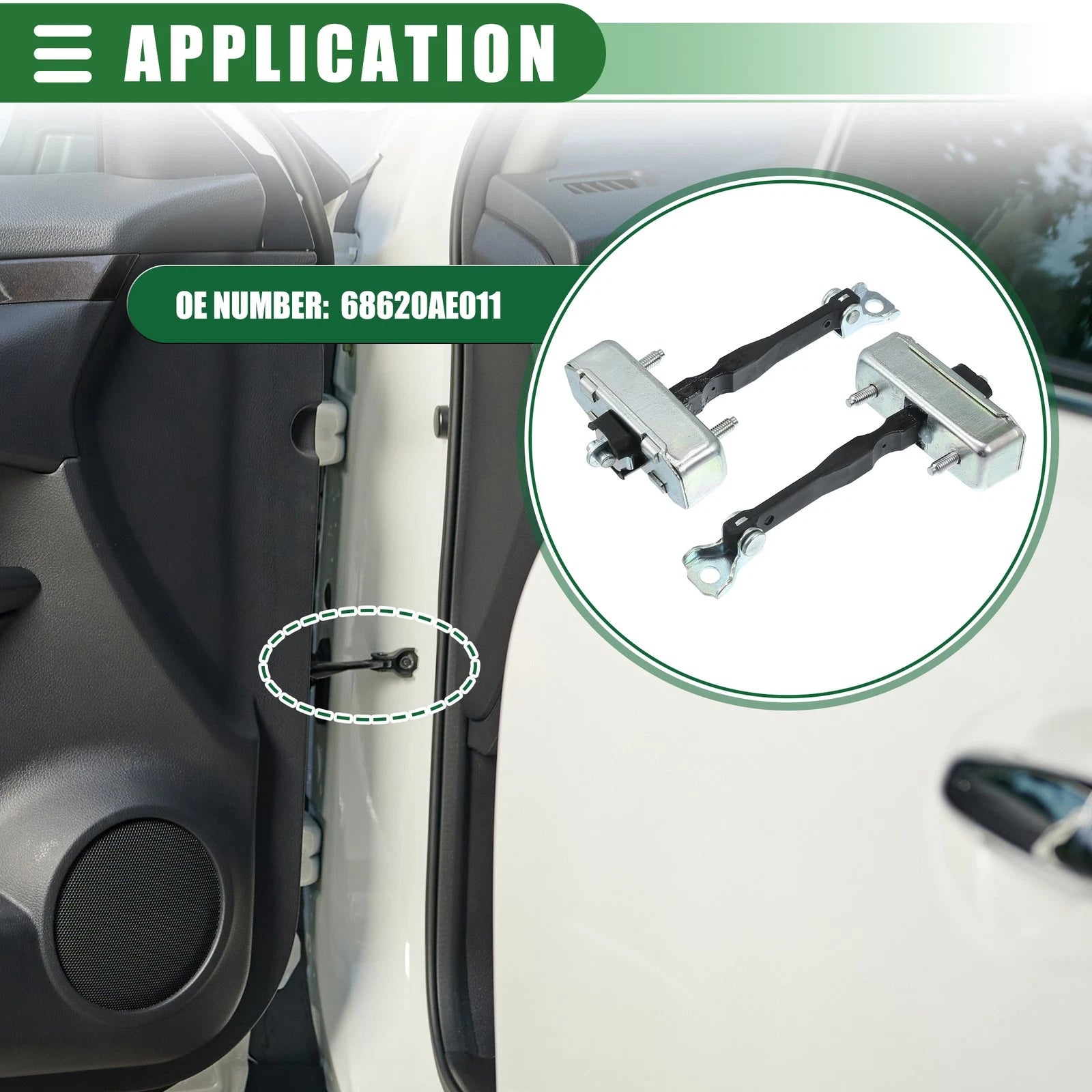 Door Check Strap Assembly 2 Pcs for Toyota Sienna (2004–2010)
