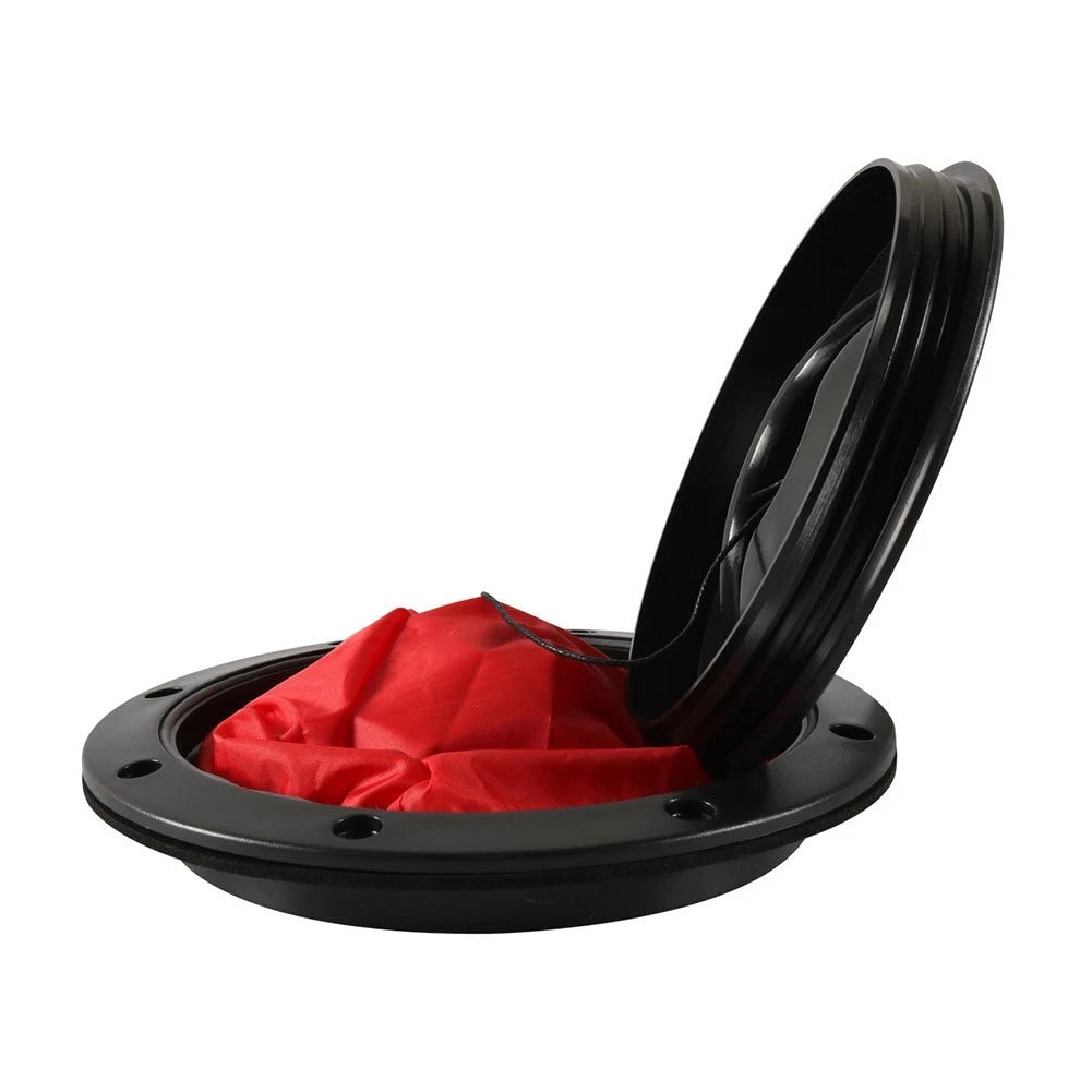 Deck Hatch Plate Kit 6" Black with Storage Bag for Boat Accessories