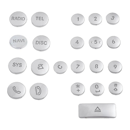 Silver ABS CD Decoration Accessories for Benz C Class W204 & GLK X204