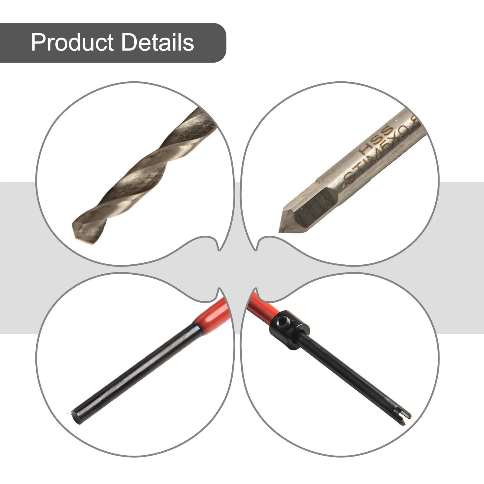 M5 Metric Thread Repair Coil Kit with Installation Tools (30 Pcs)