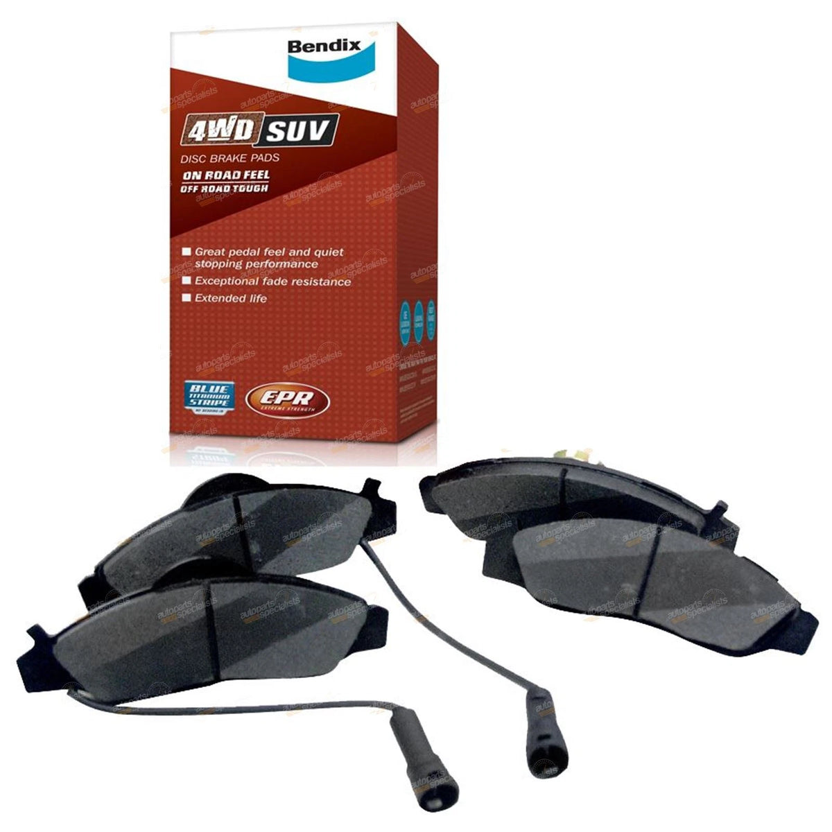 Set of 4 Bendix Front Disc Brake Pads for Daewoo Ssangyong Musso (1996–on)