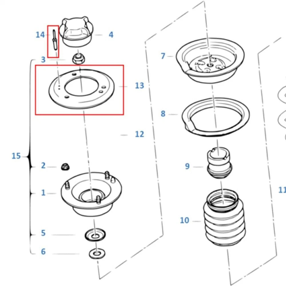 2Pcs Strut Mount Reinforcement Plate 51717036781 for BMW 3 Series M3 E46 Z4 E85 E86