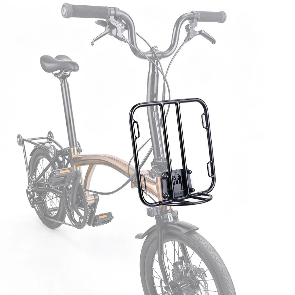 Folding Bike Front Rack Quick Release System - Aluminum 29x10.5cm
