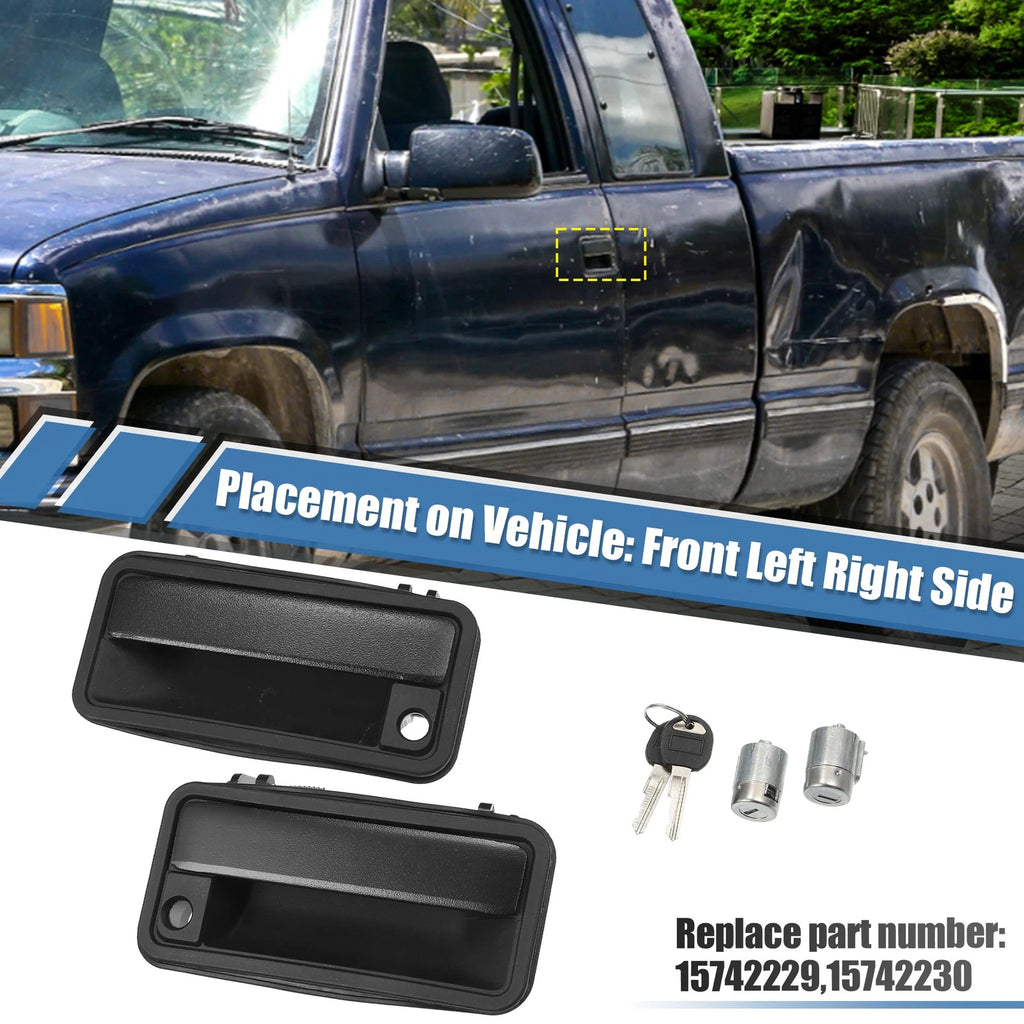 Exterior Door Handle Lock Cylinder with Keys for Chevrolet GMC (2007–2019)