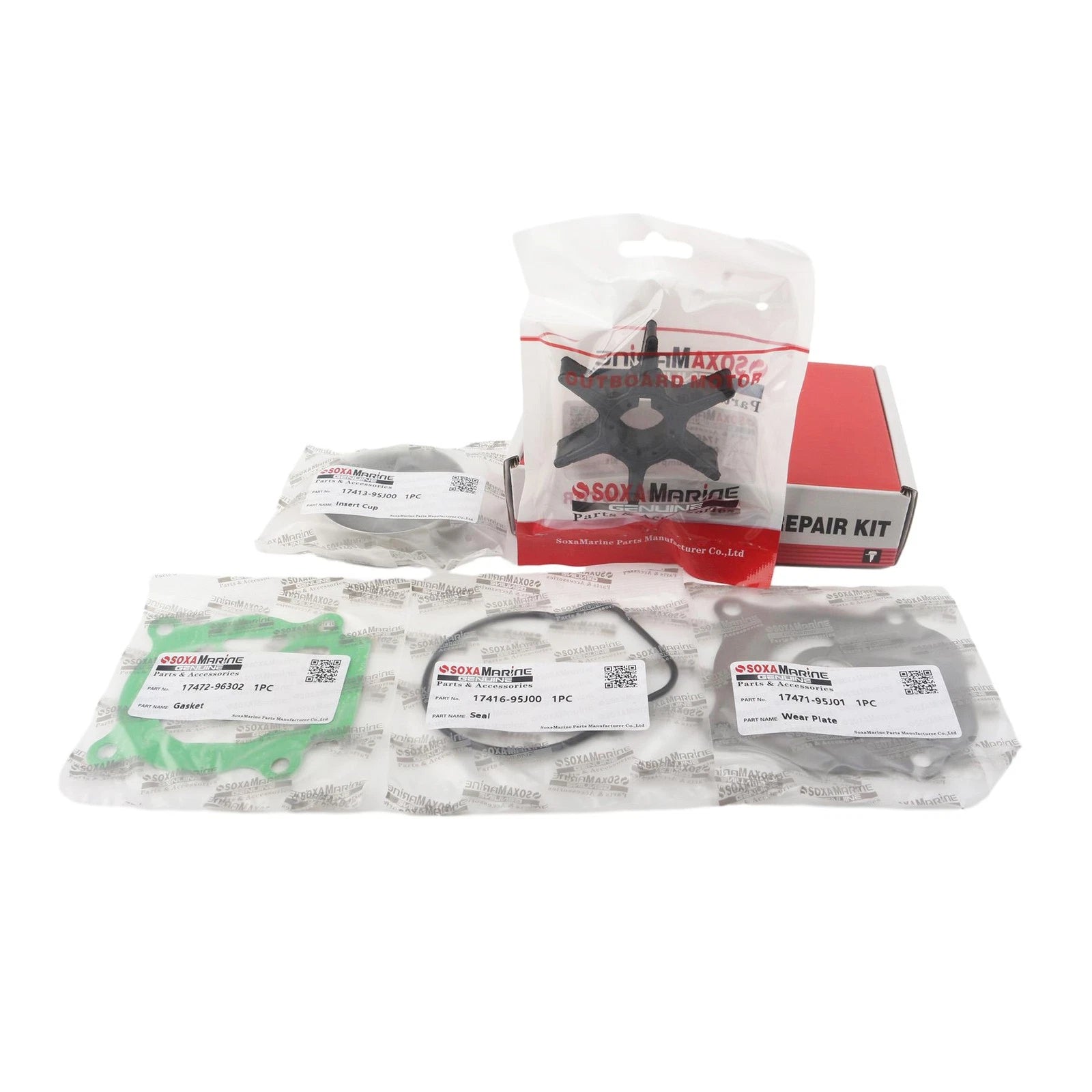 Outboard Water Pump Impeller Repair Kit for Suzuki DF25 25HP (2003–2023)