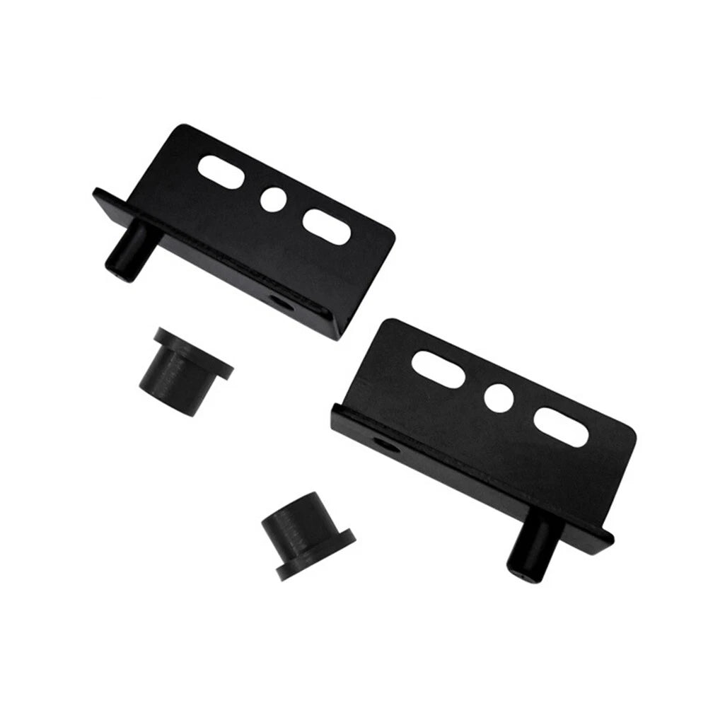 Set of 2 Pivot Hinges for Cabinet Doors (Black)
