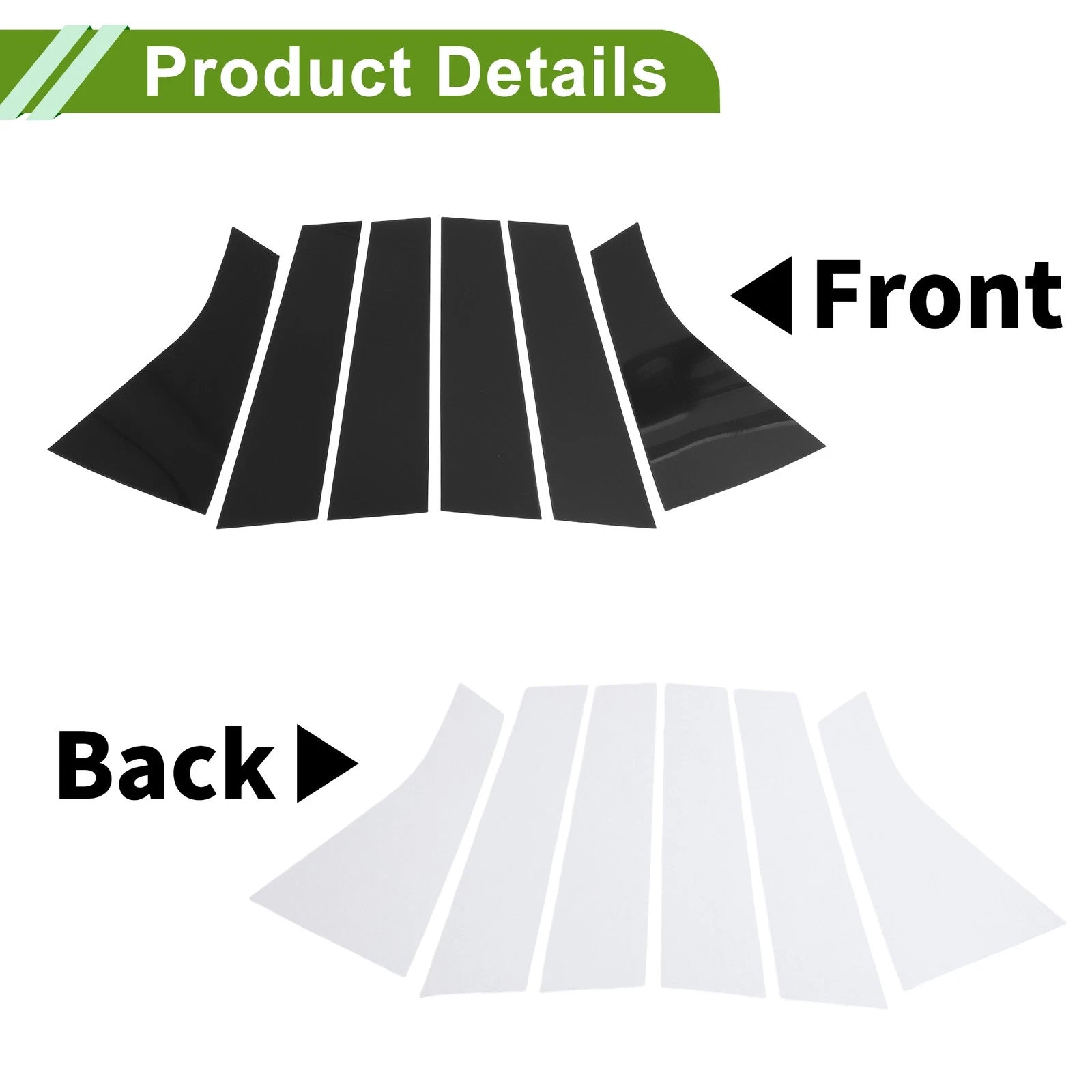 6 Pcs Pillar Window Trim Black Replacement for Chevy Blazer (2019–2022)