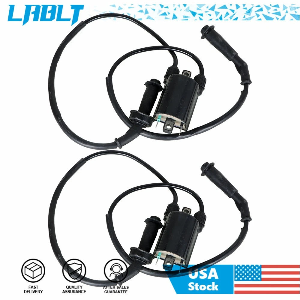 2X Ignition Coil & Plug Cap for Honda Shadow 1100 VT1100 (1987–2007)