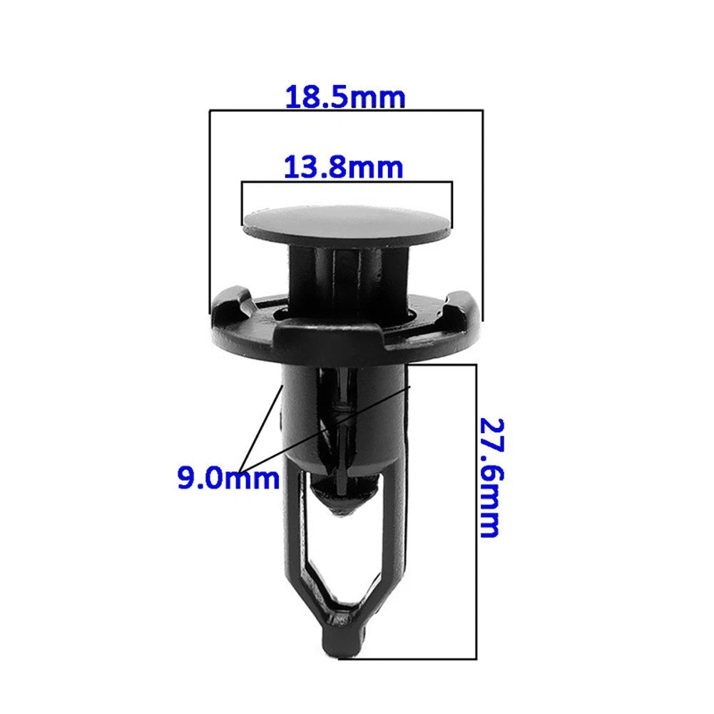 100pcs Push Type Clamp Fixed Clips for Vehicle Black Bumper