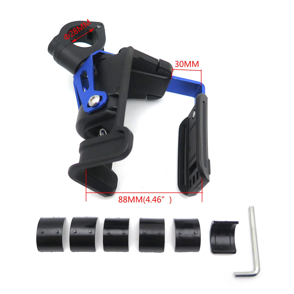Adjustable Handlebar Cup Holder Mount for Motorcycle Bicycle (22mm 25mm 28mm)