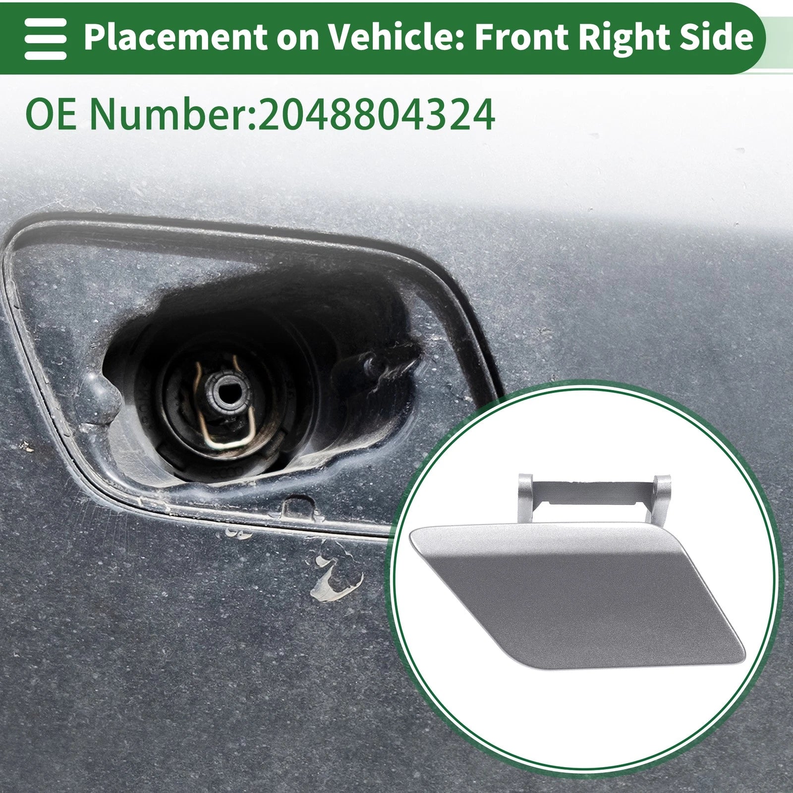 Front Right Headlight Washer Nozzle Cover Cap for Mercedes-Benz (2010–2018)