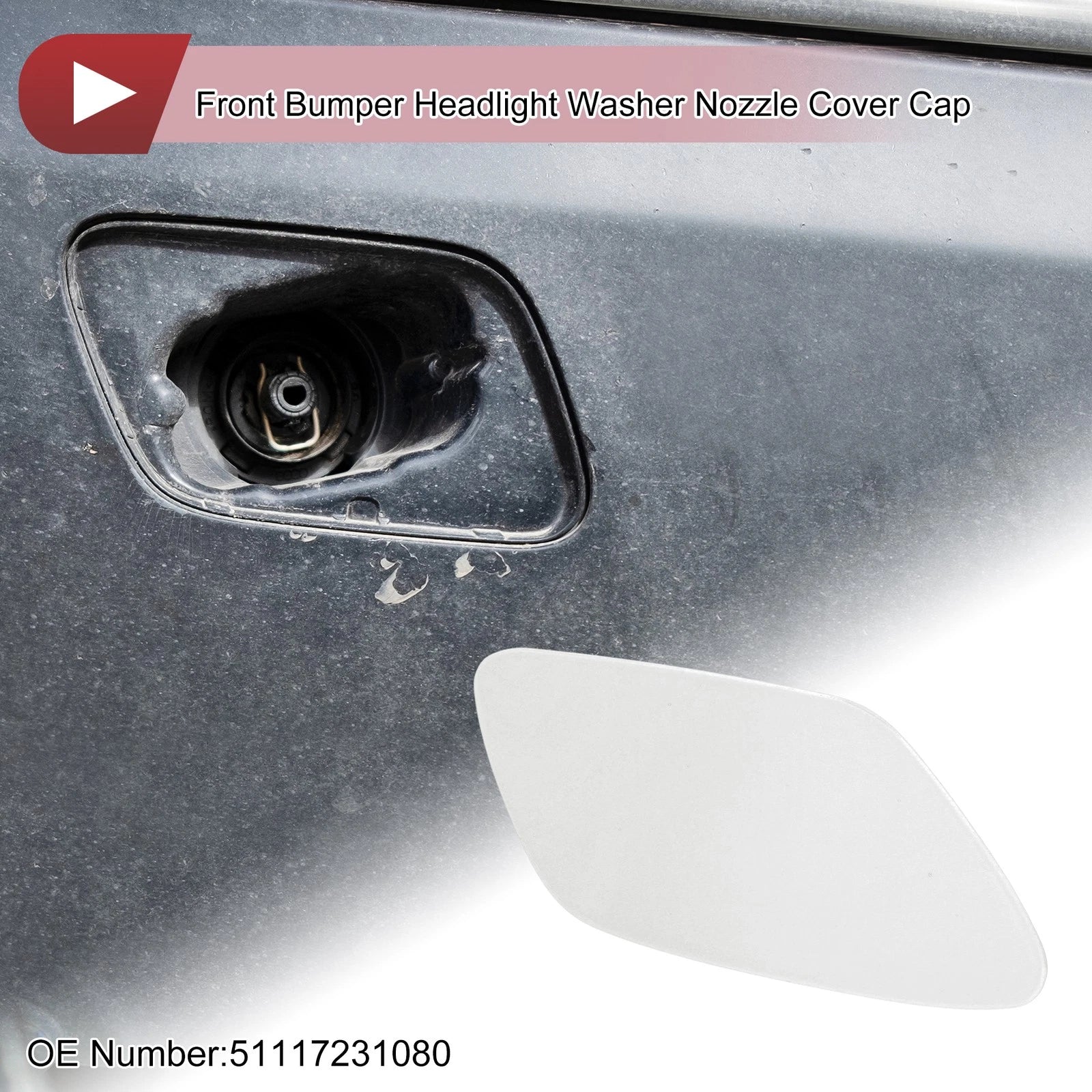 Headlight Washer Nozzle Cover Cap for BMW Z4 (2009–2016)