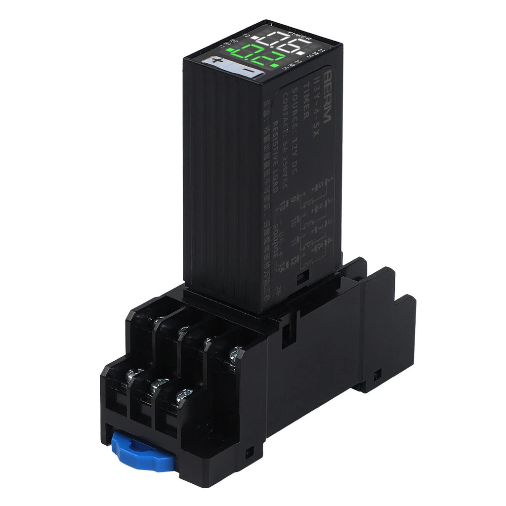 Digital Display Time Relay 8 Pin 12V DC Adjustable Delay for Automation