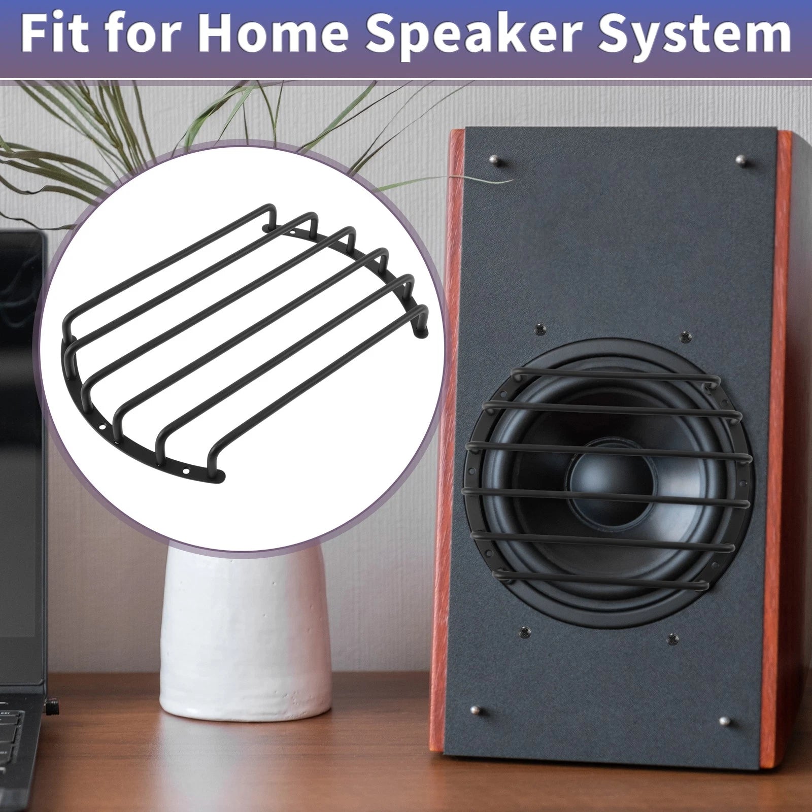 10" Speaker Grill Covers for Universal Fit (1pc) Black