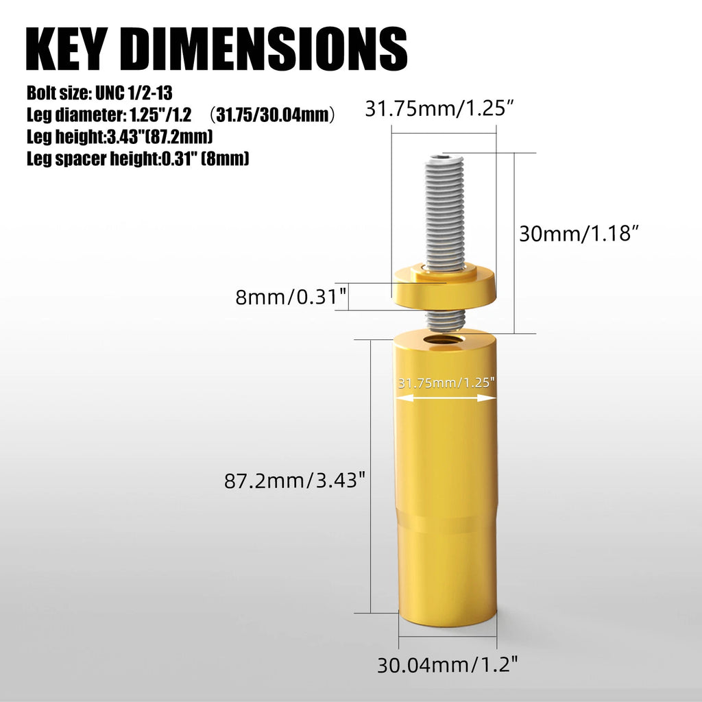 Modular Riser Extensions for Harley Touring Cruiser (Universal)