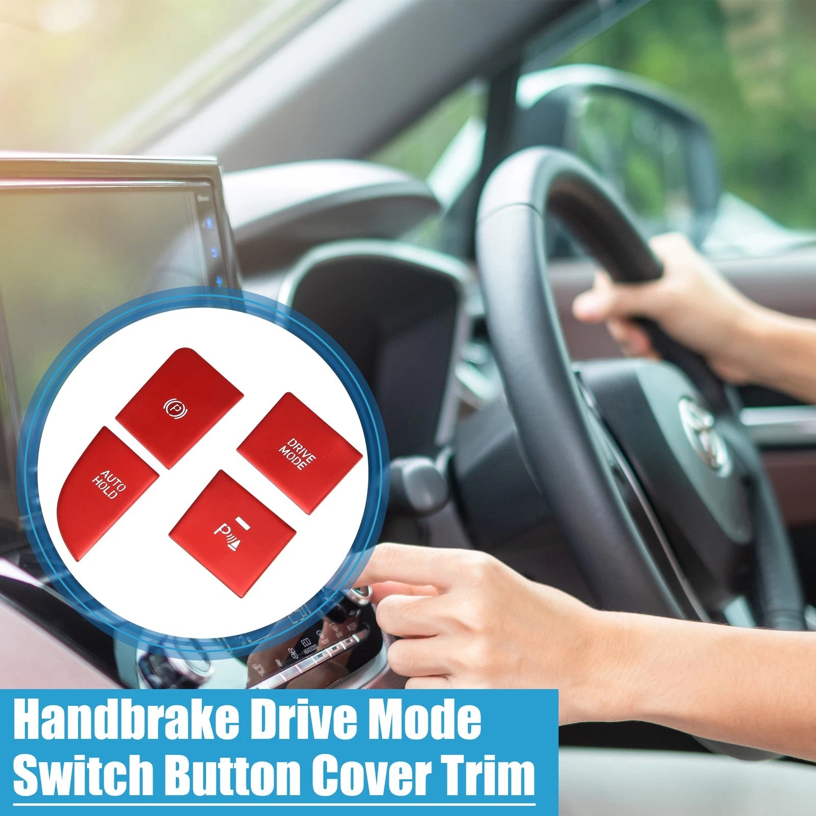 Handbrake Drive Mode Switch Button Cover Set for Hyundai Elantra (2021–2023)