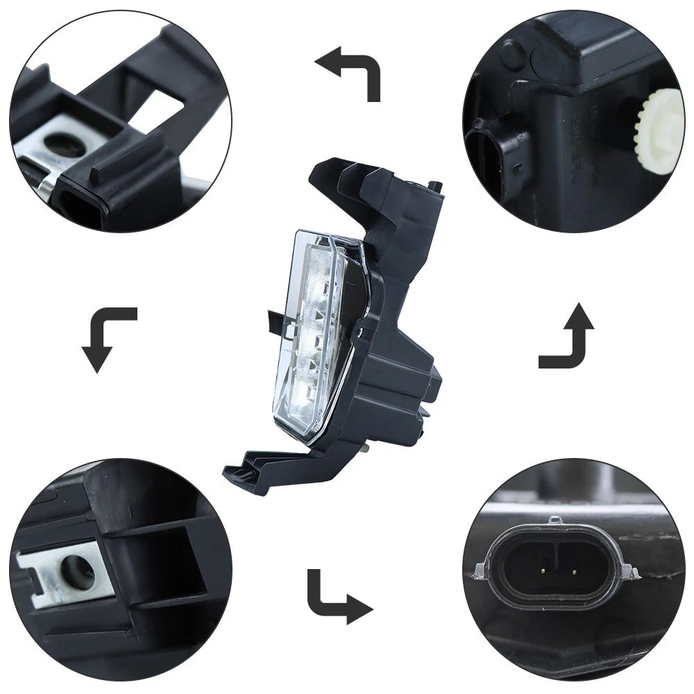 Fog Lights for Subaru Outback (2020–2022) LED Black Clear Left Driver Side