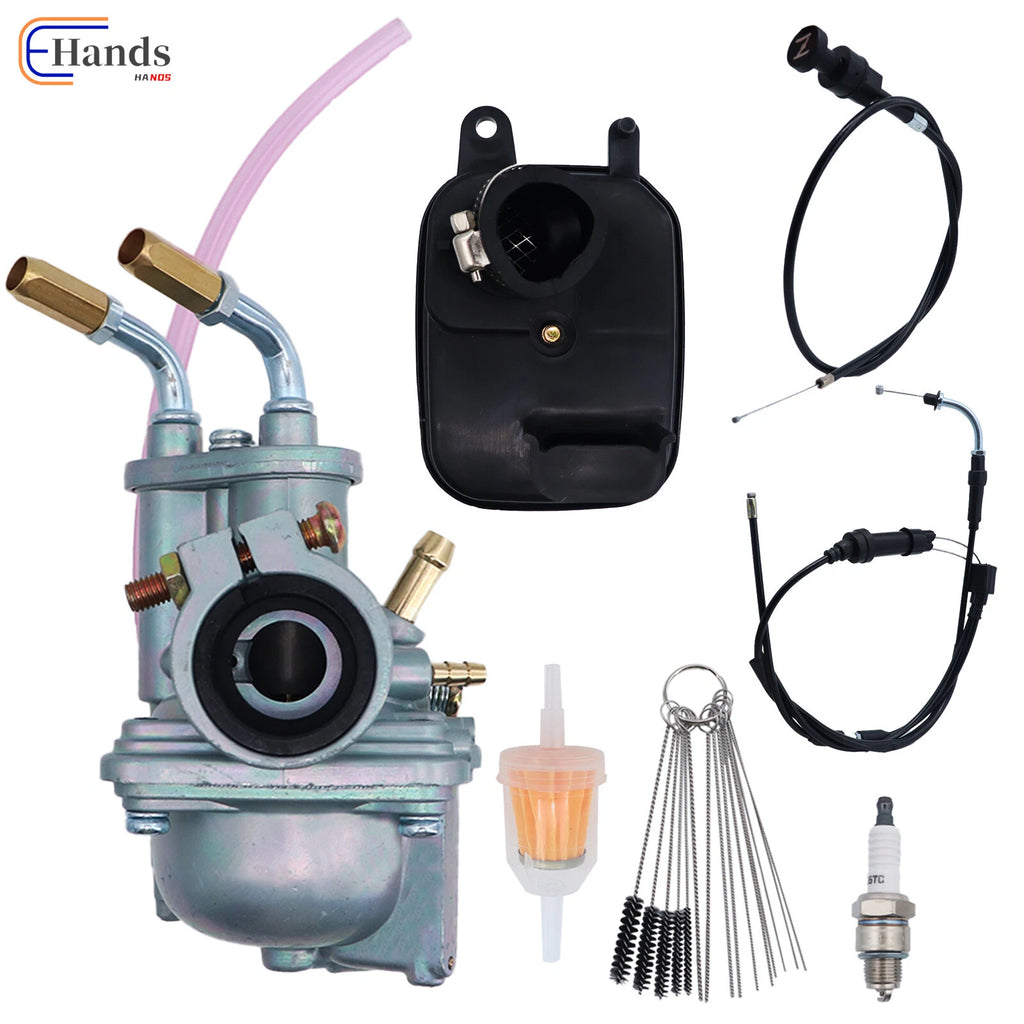 Carburetor & Throttle & Choke Cable & Air Filter Box for Yamaha PEEWEE PY50 PW50 (1990–2023)