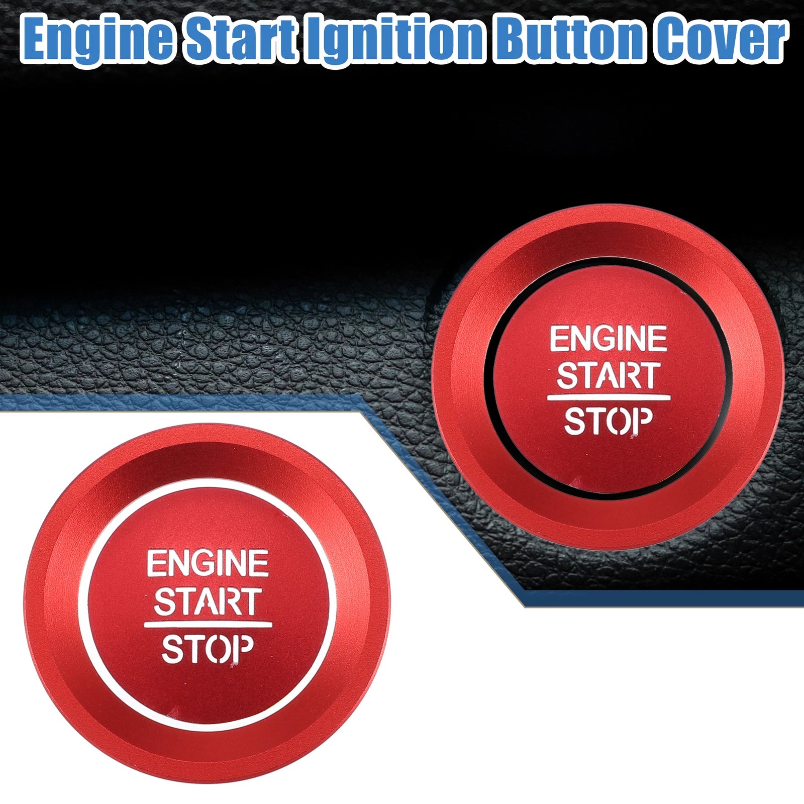 Engine Start Stop Ignition Button Trim Sticker for Honda Accord (2018–2022) Red