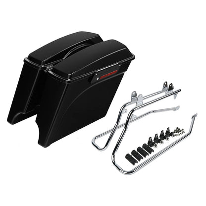 5" Extended Hard Saddlebags & Softail Conversion Brackets for Harley