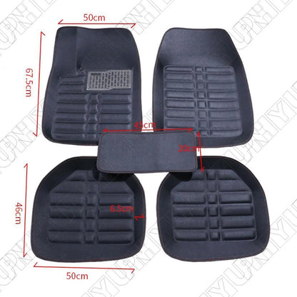 Set of 5 Universal Black Waterproof Skidproof Car Floor Mats