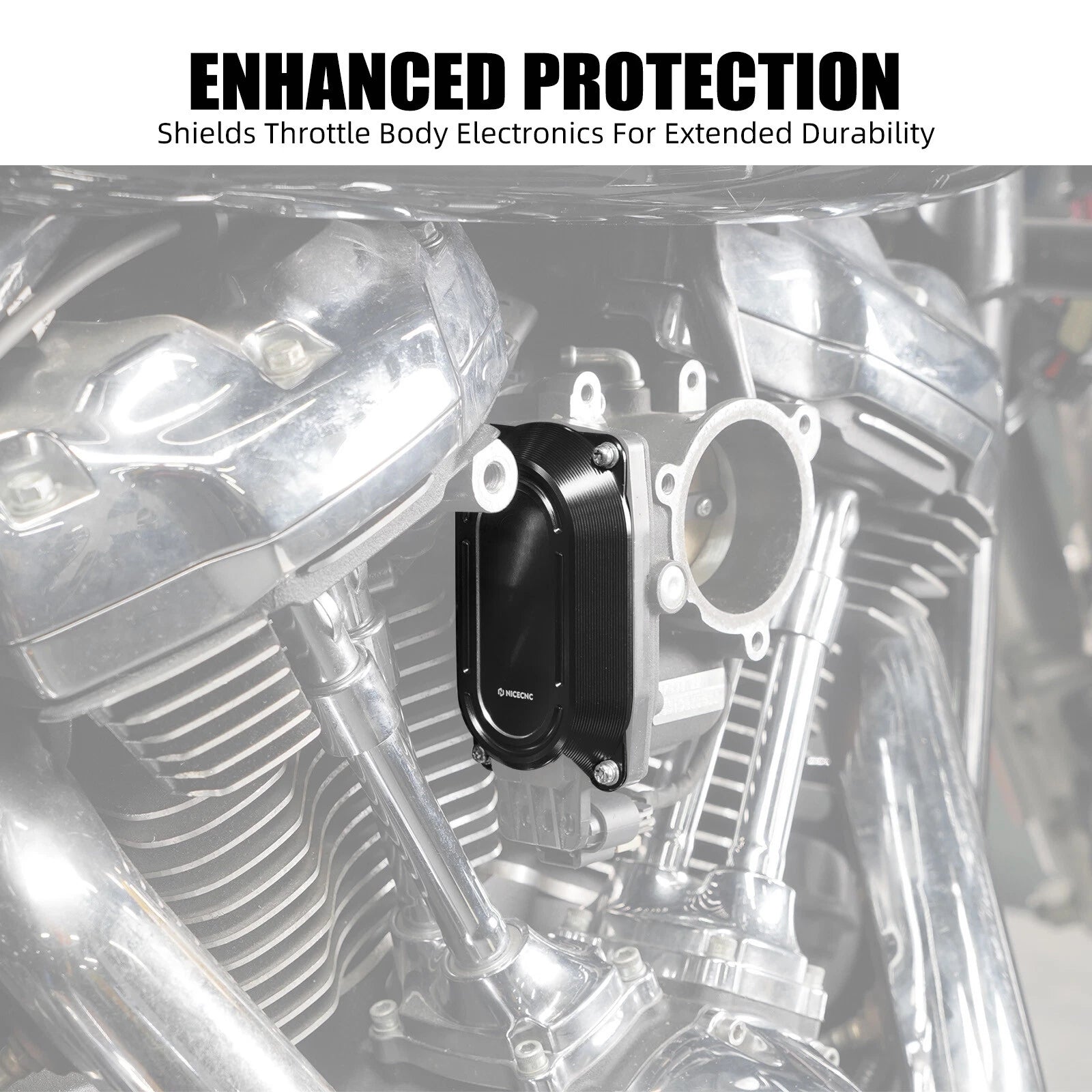 M8 Throttle Body Cap Side Protector for Harley Road King Classic (2004–2023)