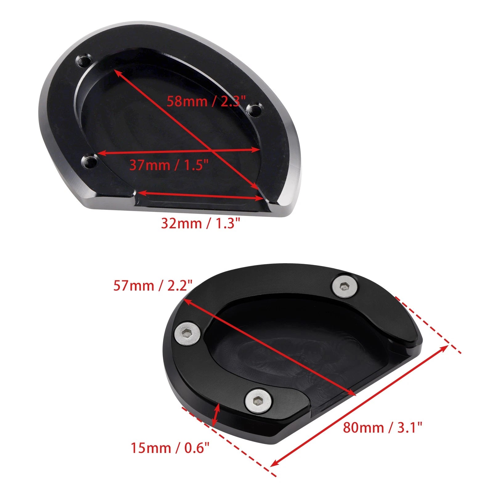 Kickstand Enlarger Plate Pad for Triumph Bonneville Bobber T100 T120 (2018–2020)
